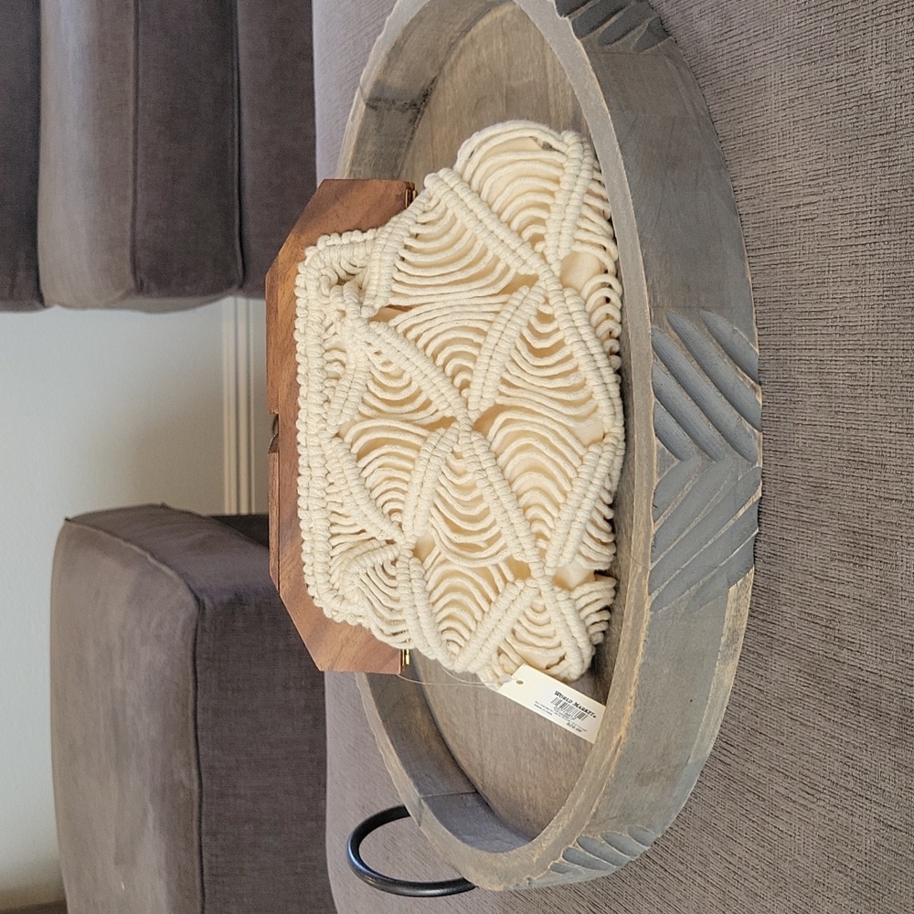 Boho crochet clutch NWT